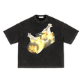 Burning Camera Textured Waffle Washed Tee - Real Experience
