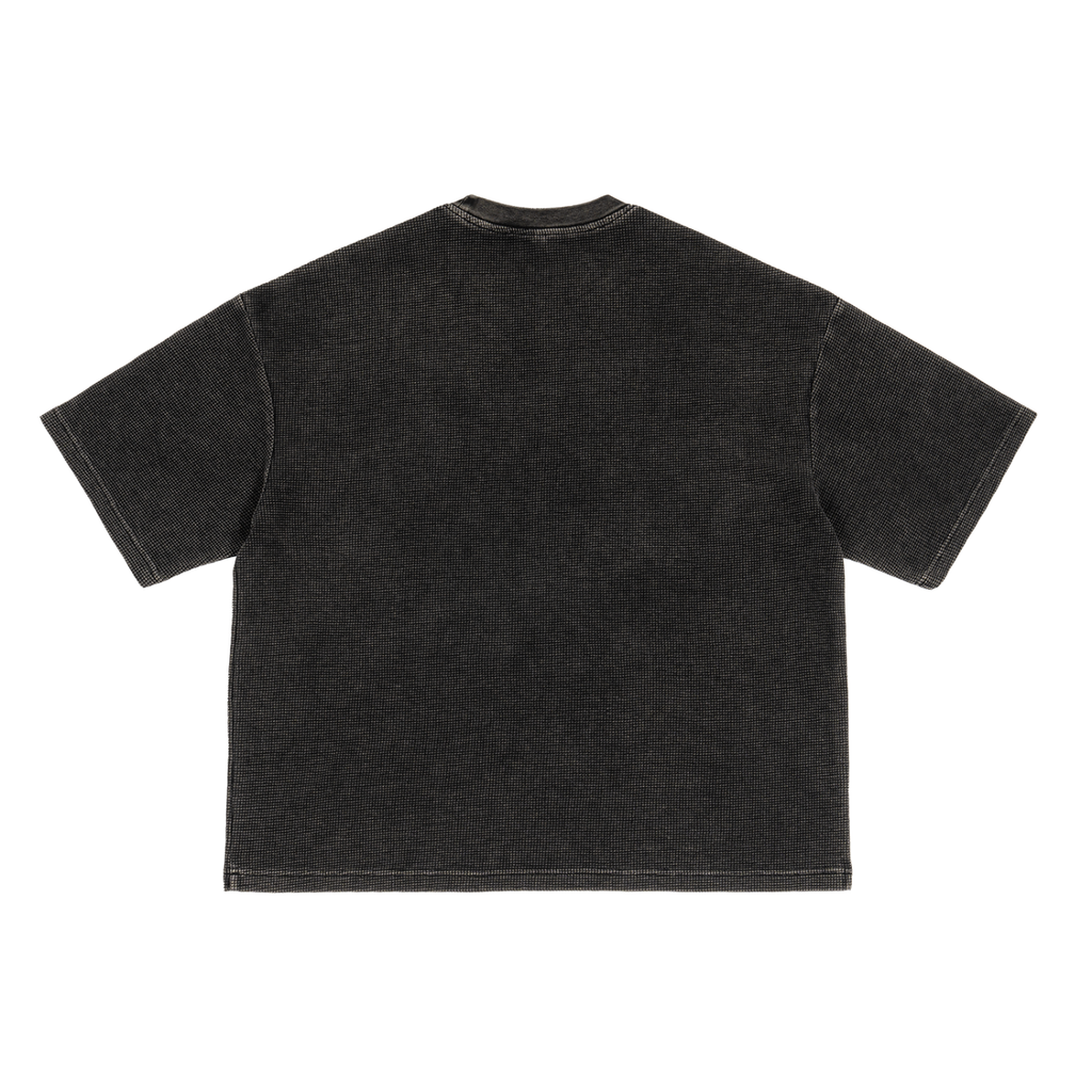 Burning Camera Textured Waffle Washed Tee - Real Experience